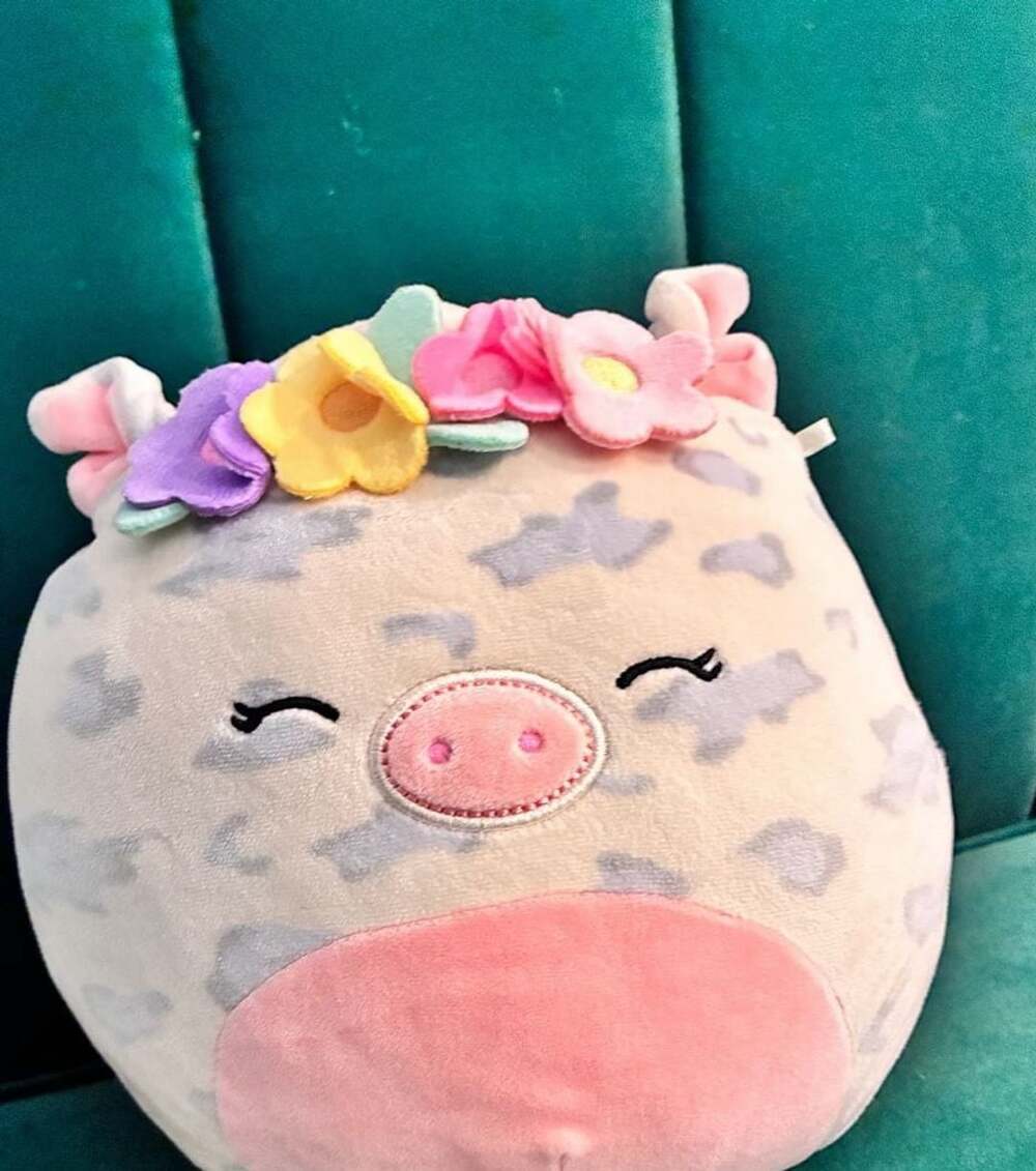 Squishmallows Rosie The Spotted Pig 8-Inch Flower Crown Plush